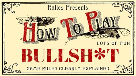 bullshit rules|bs game.